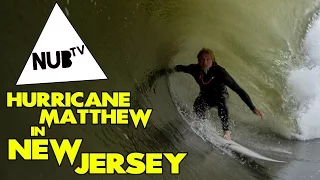 Surfing Hurricane Matthew in New Jersey