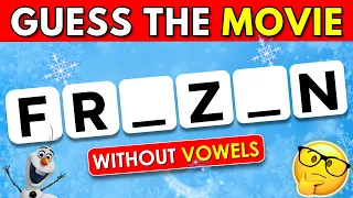 Can You Guess the Disney Movie Without Vowels? ✅🍿 | Easy, Medium, Hard, Impossible