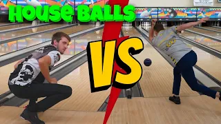 PBA Pros Bowling With Light Weight House Bowling Balls!!