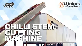 Chilli Stem Cutting Machine 🌶️| Stem removal | #redchillies