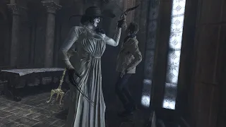 Ethan Stabs Lady Dimitrescu with The Dagger of Death's Flowers in 3rd person mod