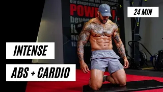 24 MIN. INTENSE ABS + CARDIO WORKOUT TO LOSE BELLY FAT & HAVE A 6 PACK- No equipment!