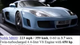 Top 14: World's Fastest Street Cars + real sounds