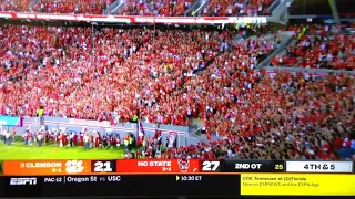 NC State Upsets Clemson - Final Play And Fans Storm The Field - NCAA Football 09/25/21