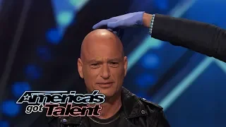 David & Leeman: Howie Mandel Can't Read When Magicians Squeeze His Skull - America's Got Talent