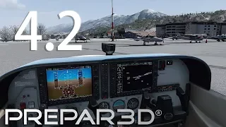 [P3Dv4.2] Carenado C172SP ||  Innsbruck || First impression