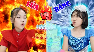 Thử Thách Nóng Lạnh | Công Chúa Lửa & Công Chúa Băng Giá ♥ Min Min TV Minh Khoa