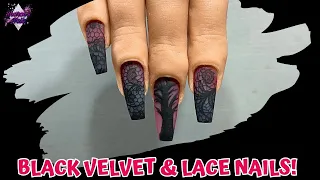Black Velvet & Lace Nails Plus Giveaway from Born Pretty!