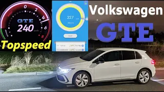 VW Golf 8 GTE Acceleration 0-200 & Topspeed Test Dragy GPS