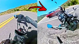 BIKER GIRL TRAPPED UNDER THE CAR - Unexpected Motorcycle Moments - Ep.408