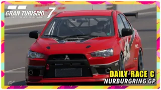 GRAN TURISMO 7 / DAILY RACE C / PS5 / 29 OCT 2022 - MITSUBISHI EVO X GR4 / NURBURGRING GP (4K)