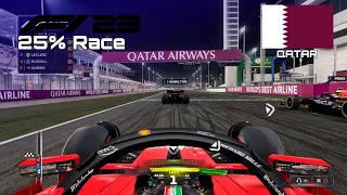 F1 2023 GAME | 25% Race Qatar - Charles Leclerc | PS4 Gameplay