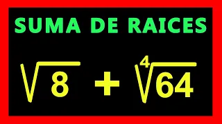 ✅👉 Suma de Raices con Diferente Indice  ✅ Suma de Radicales