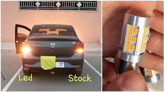 No Hyper flashing Amber Led Turn Signal Bulbs Install On 2018 Dacia Logan No Resistors needed