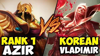 RANK 1 AZIR NA VS. KOREAN VLADIMIR ONE TRICK | Who Wins?!