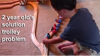A two year old's solution | Trolley problem