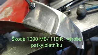 Výroba patky blatníku na Škoda 1000 MB/ 100-110 R