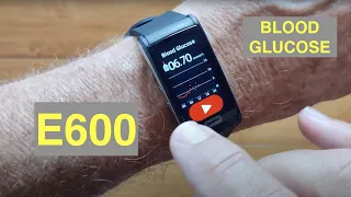 E600 Health Band Shaped IP68 ECG/HR/BP/HRV/Glucose/BodyTemp/SpO2 Smartwatch: Unboxing and 1st Look