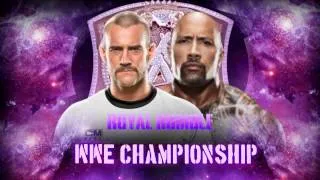 Royal Rumble 2013 Matchcard - The Rock vs. CM Punk WWE Championship