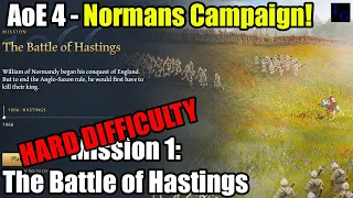 Normans Campaign HARD DIFFICULTY Mission 1 - The Battle of Hastings | Age of Empires IV AoE 4