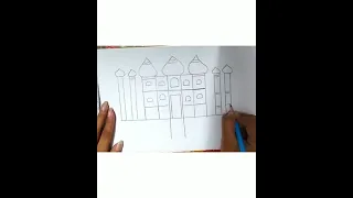 HOW TO DRAW TAJ MAHAL PICTURE FROM NUMBER 444 ! VERY EASY DRAWING ! #VERICREATION'S