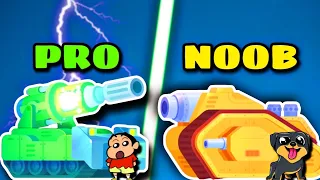 SHINCHAN vs CHOP ULTIMATE TANK BATTLE ! | NOOB vs PRO vs HACKER in Tank Stars | IamBolt Gaming