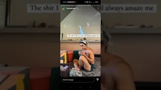 Bretman rock's Instagram story. bretman slipped and bumped his head so bad