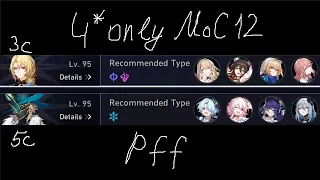 4* only, no sweat | MoC 12 | Honkai: Star rail