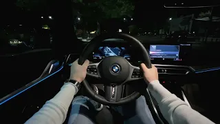 BMW i4 M50 Portimao Blue | POV Drive (NIGHT) #25