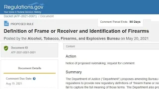 Definition of Frame or Receiver and Identification of Firearms - ATF - 90 Days LIVE