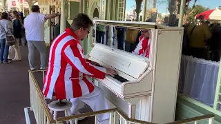 "Beauty and the Beast" - Casey's Corner Piano Player - Walt Disney World Magic Kingdom  January 2023