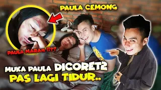 PAULA MURKA ?! LAGI TIDUR DICORET2 MUKANYA PAKE LIPSTIK ...