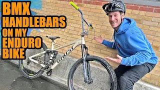 I PUT BMX HANDLEBARS ON MY ENDURO BIKE!