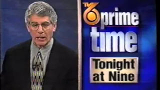 WITI TV6 Coming Up at 9 promo [Vince Gibbens] May 2, 1995 {10sec}