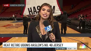 Giselle Espinales Sports - Udonis Haslem Jersey Retirement 11PM NBC6 #miamiheat #udonishaslem #nba