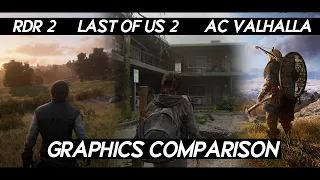 AC Valhalla "GRAPHICS COMPARISON" VS RDR 2 VS Last of us 2 | Which game look best ?