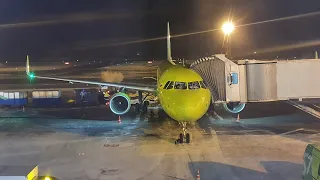 S7 Airlines Airbus A321-200, взлет из Толмачево