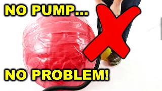 INFLATE YOUR GYM BALL WITH NO PUMP