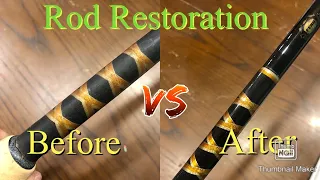 How to restore the finish on an old Fishing Rod (LIKE NEW)