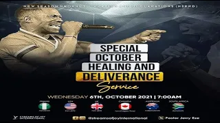 SPECIAL OCTOBER HEALING AND DELIVERANCE Service - 6th October 2021