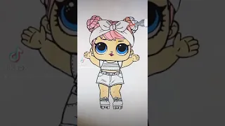 Раскраска Кукла - Лол Coloring Lol doll