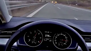 VW Passat 2 0 TDI POV Acceleration Autobahn top speed no limit