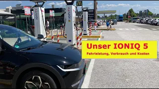 Unser IONIQ 5, Fahrleistung, Verbrauch und Kosten