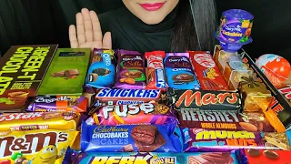 ASMR:EATING CHOCOLATE KITKAT,MUCH NUTS,SNICKERS,DARK MILK+AMUL,DAIRYMILK SILK,TWIX *FOOD VIDEOS*