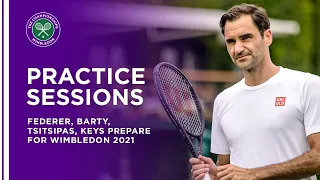 Federer, Barty, Tsitsipas, Keys - Pre-Tournament Practice | Wimbledon 2021