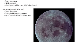 Historical Geology, Archean, Moon formation