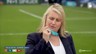 One of the biggest characters in football, Emma Hayes is in fine form after Chelsea secure WSL