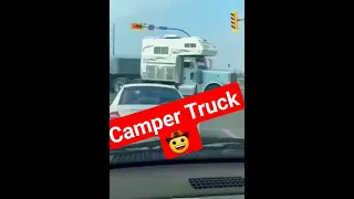 High Class Camping ⛺️#shorts #truck #driving #rig #highway #accident #semi #RV #interstate  #camp