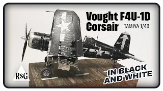 full build Vought F4U-1D Corsair from Tamiya in 1/48 scale on flight deck diorama