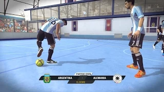 Fifa Street Gameplay Xbox 360 - Argentina Vs Alemania, Muchos Goles, Duelo de Porteros